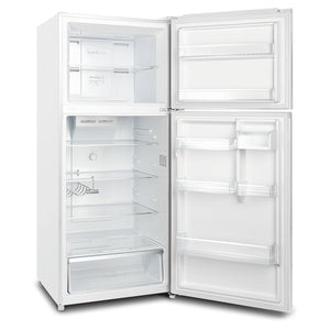 CHiQ 410L Top Mount Fridge White CTM410NW, Left Side View Door Open