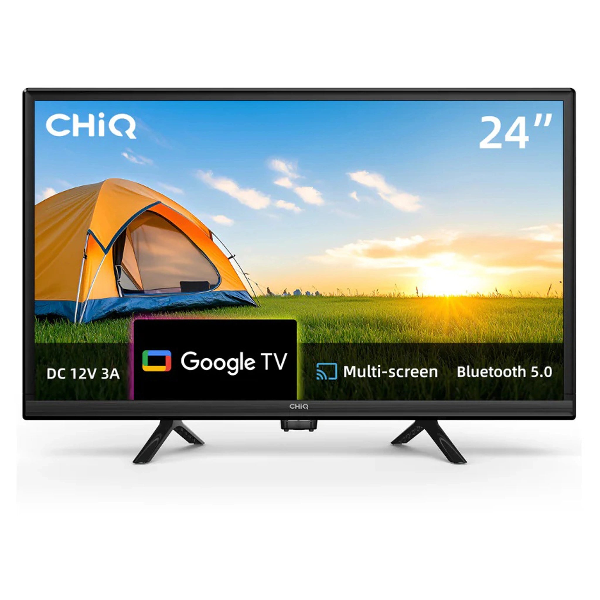 CHiQ 24 Inch 12 Volt Caravan HD Google TV L24D6CH, Front View