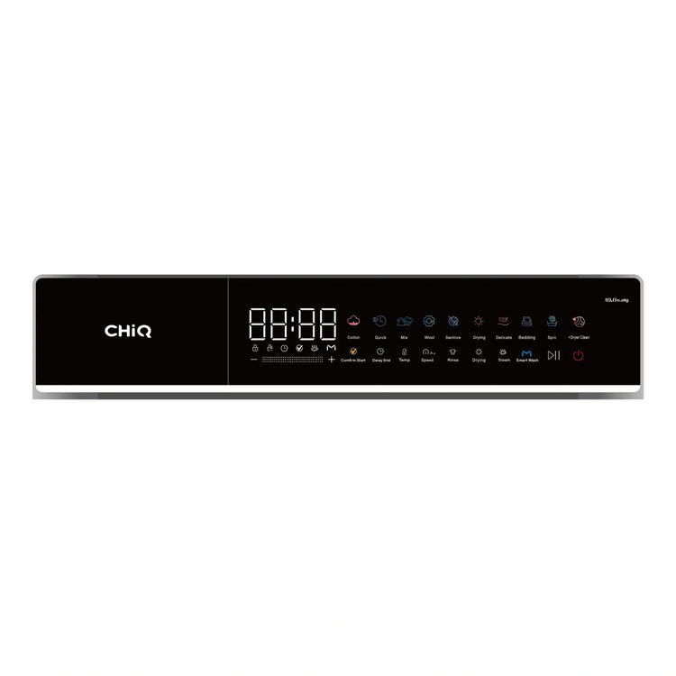 ChiQ 10Kg White Front Load Washer & Dryer Combo WD100TW, Control Panel View