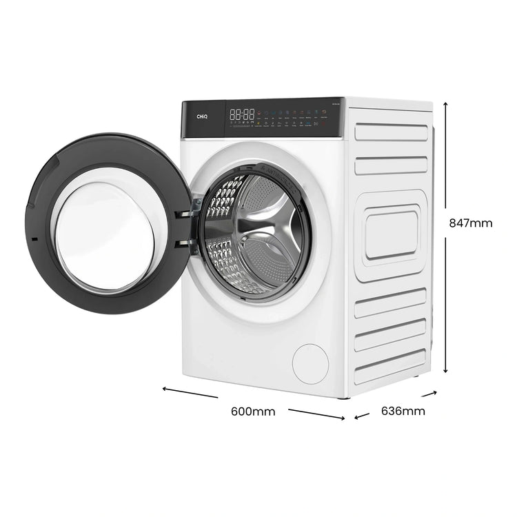 ChiQ 10Kg White Front Load Washer & Dryer Combo WD100TW, Dimensions View