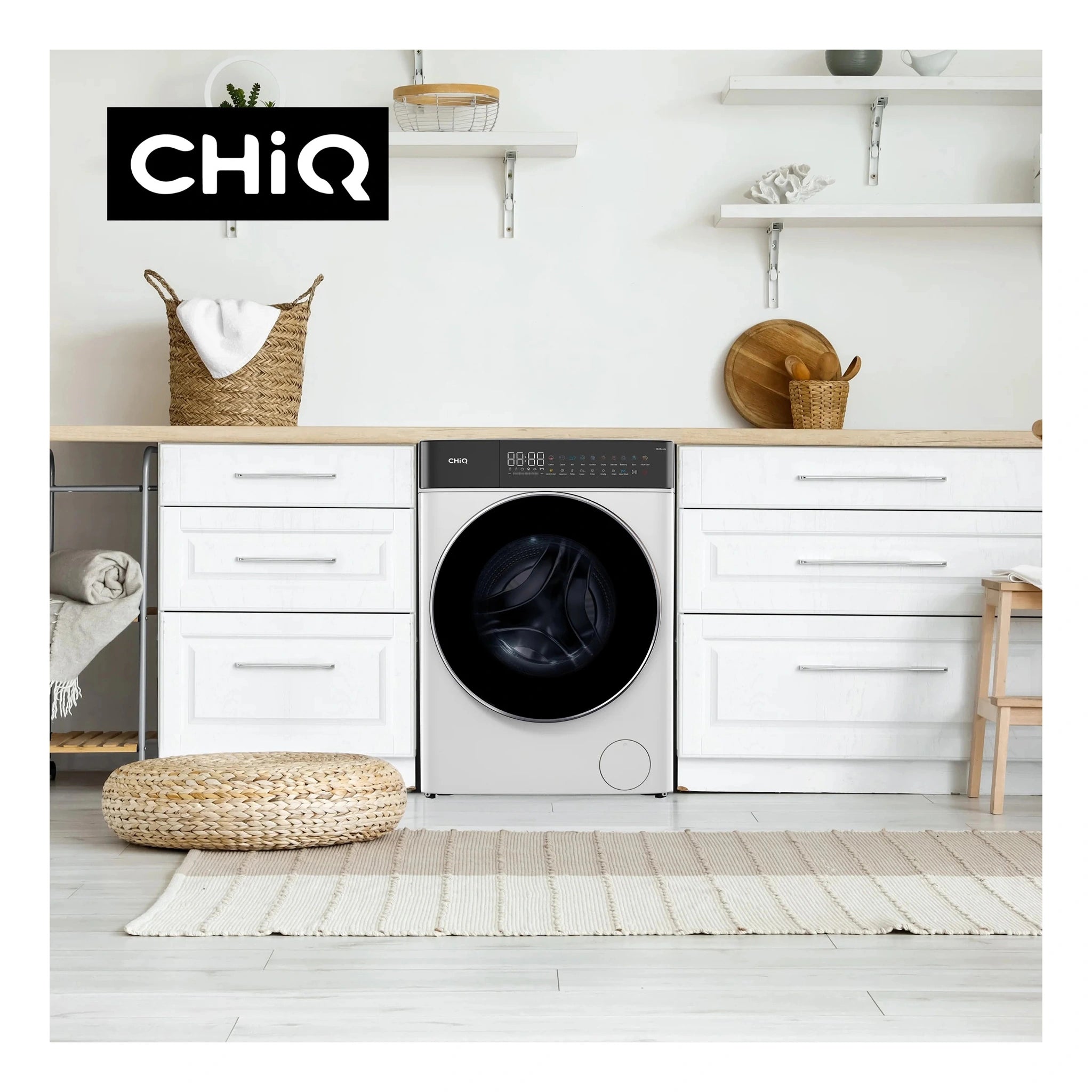 ChiQ 10Kg White Front Load Washer & Dryer Combo WD100TW, Life Style