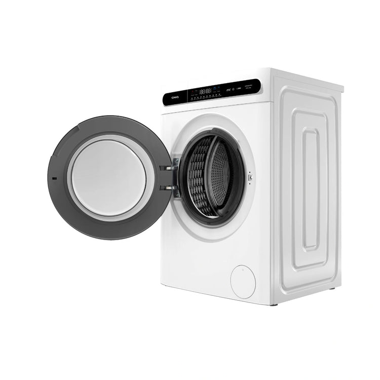 CHiQ 8.5Kg Washer & Dryer Combo White WDFL85T48W4, Right Side View With Door Open