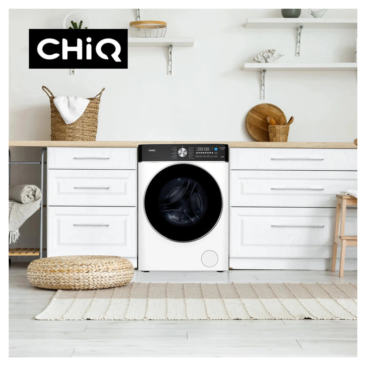 CHiQ 10Kg White Front Load Washer WFL100SW, Lifestyle View