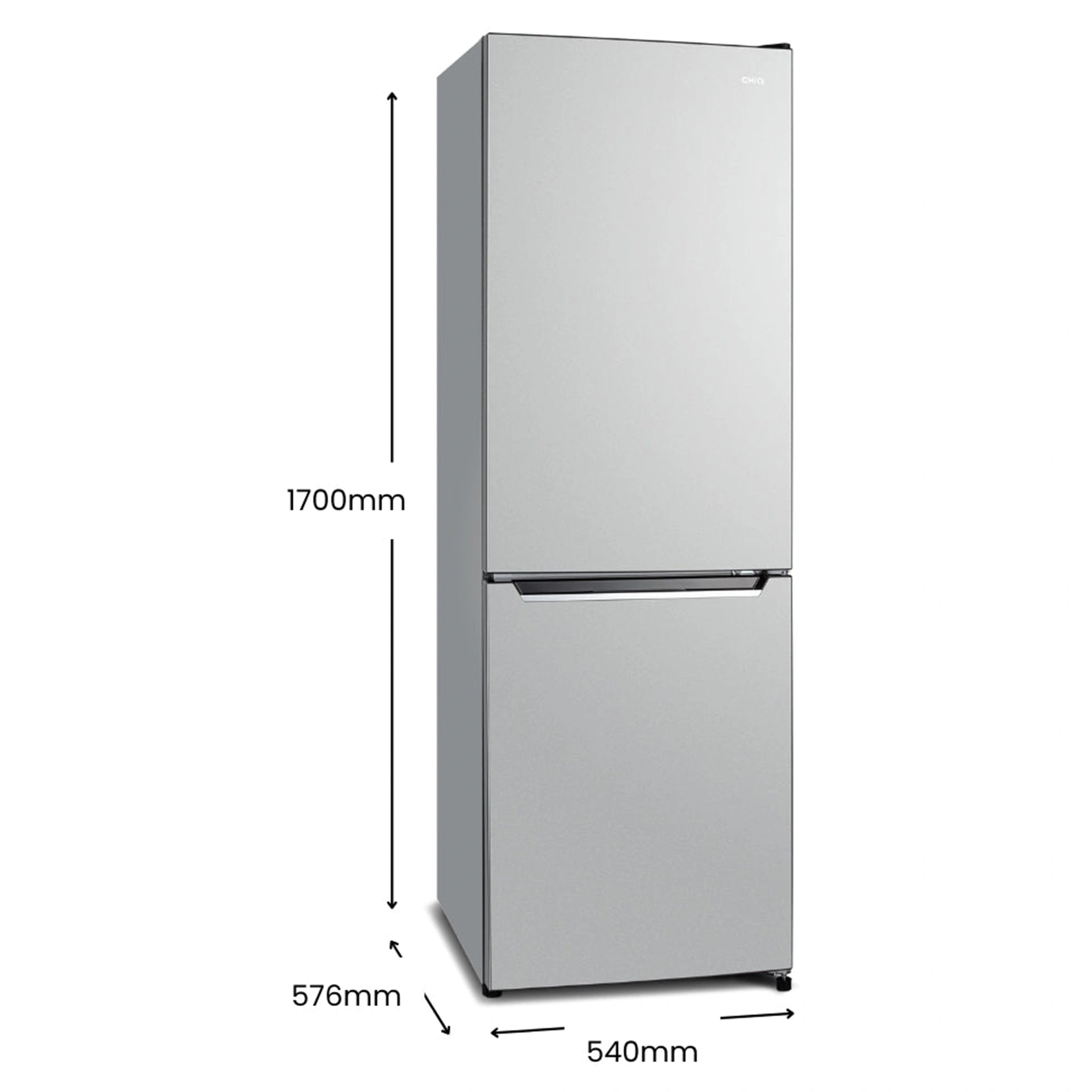 CHiQ 231L Bottom Mount Fridge VCM Silver CBM230NS3, Dimensions