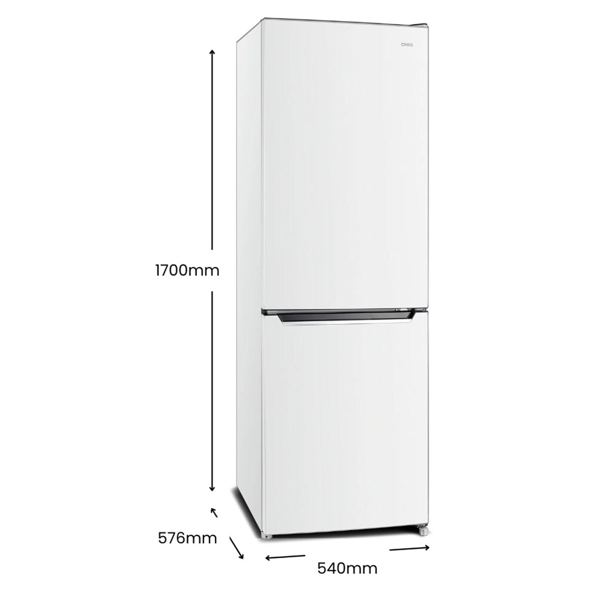 CHiQ 231L Bottom Mount Fridge White CBM231NW2, Dimensions