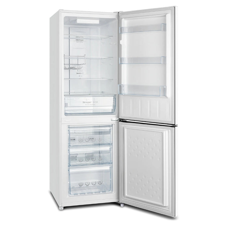 CHiQ 231L Bottom Mount Fridge White CBM231NW2, Front Left Side View With Door Open