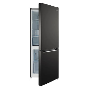 CHiQ 283L Bottom Mount Fridge Black CBM280NB3, Front View With Half Day