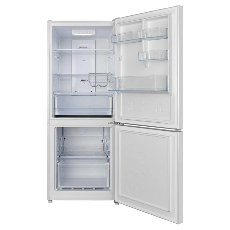 CHiQ 283L Bottom Mount Fridge White CBM283NW3, Front View With Door Open 2