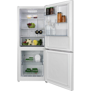 CHiQ 283L Bottom Mount Fridge White CBM283NW3, Front View With Door Open Storages