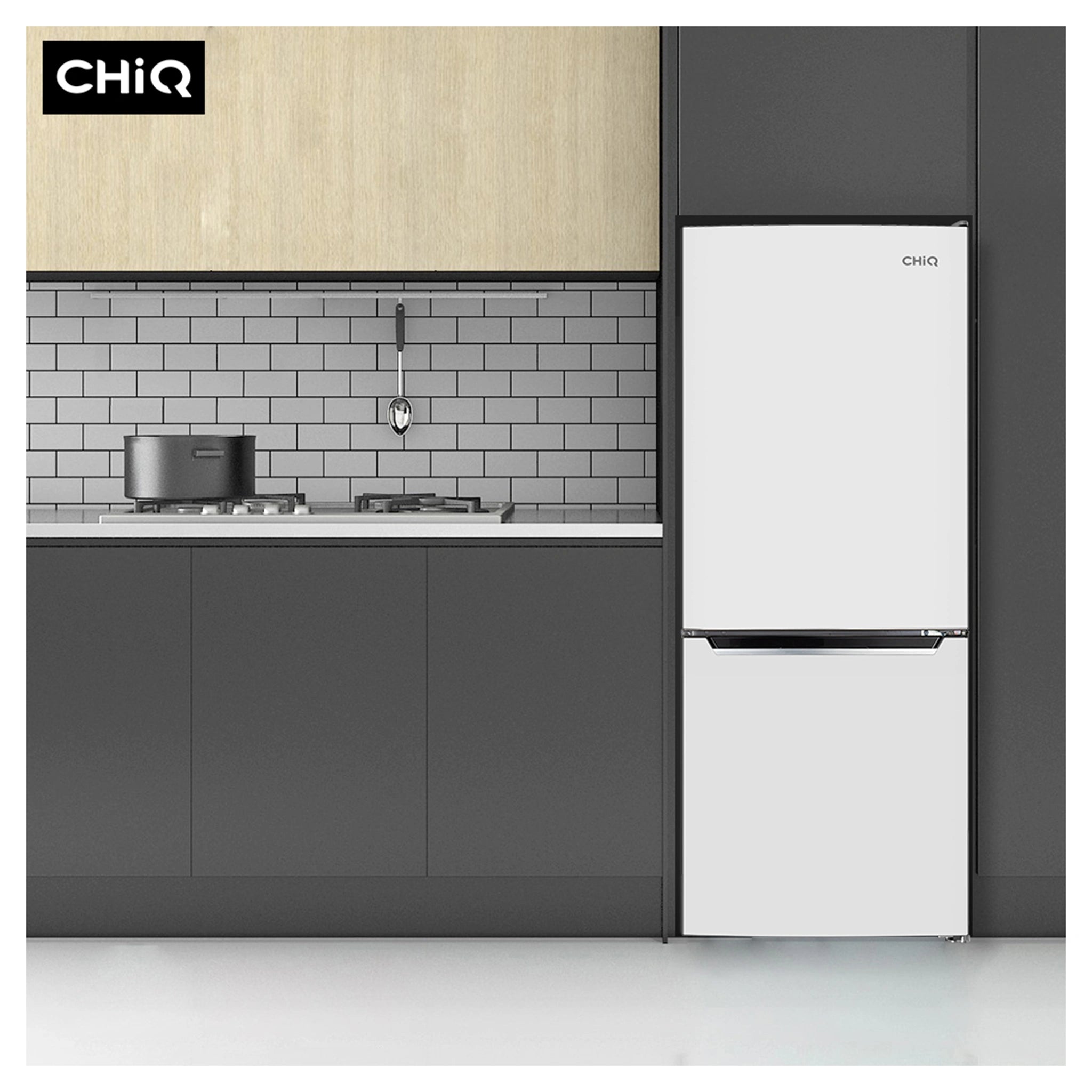 CHiQ 283L Bottom Mount Fridge White CBM283NW3, Lifestyle View