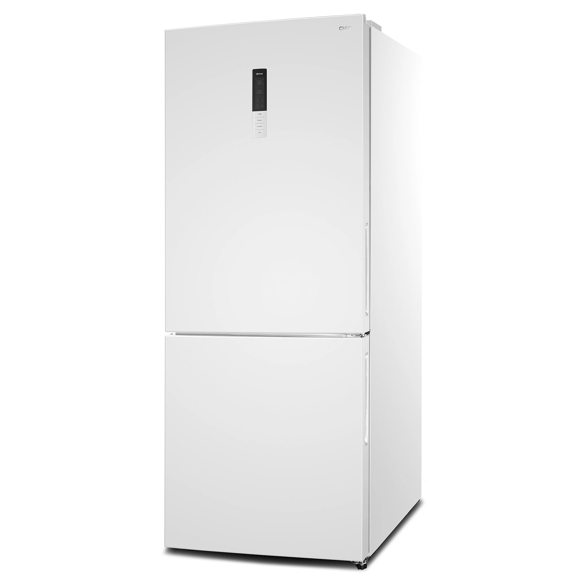 CHiQ 396L Bottom Mount Fridge White CBM396NW3, Front Right Side View