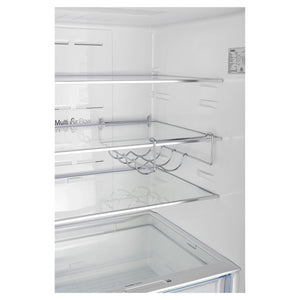 CHiQ 396L Bottom Mount Fridge White CBM396NW3, Glass Shelf Wine Rack