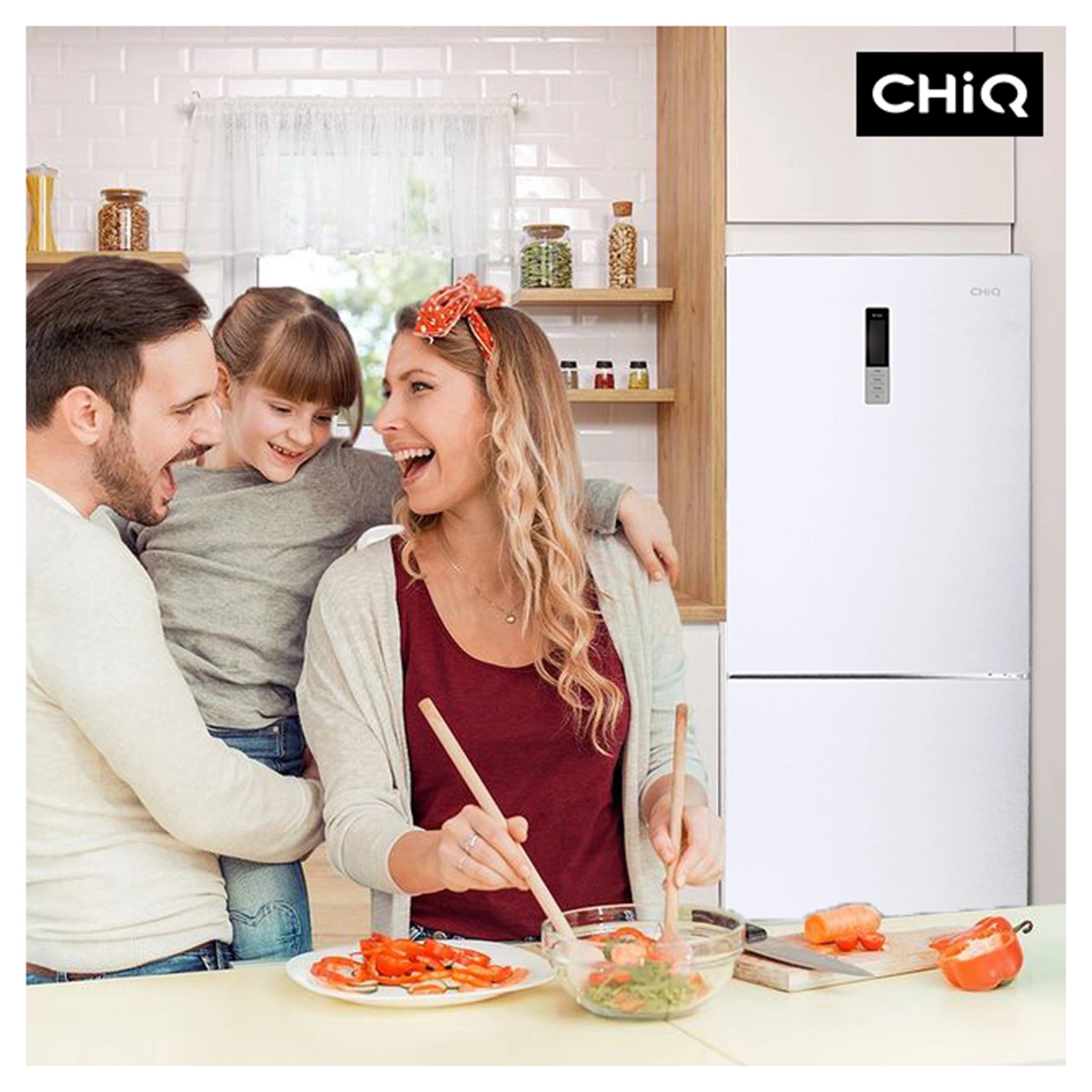 CHiQ CBM396NW3 396L Bottom Mount Fridge White