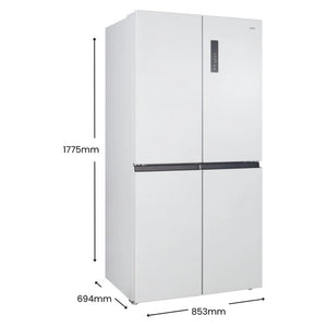 ChiQ 503L Quad Door Fridge - White Steel CCD499NWS, Dimensions