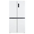 ChiQ 503L Quad Door Fridge - White Steel CCD499NWS, Front View
