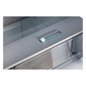 ChiQ 503L Quad Door Fridge - White Steel CCD499NWS, High Humidity Feature View