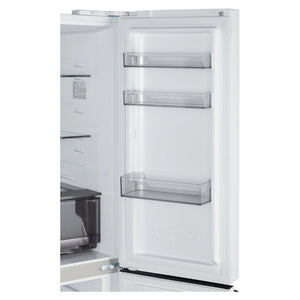 ChiQ 503L Quad Door Fridge - White Steel CCD499NWS, Side Door View