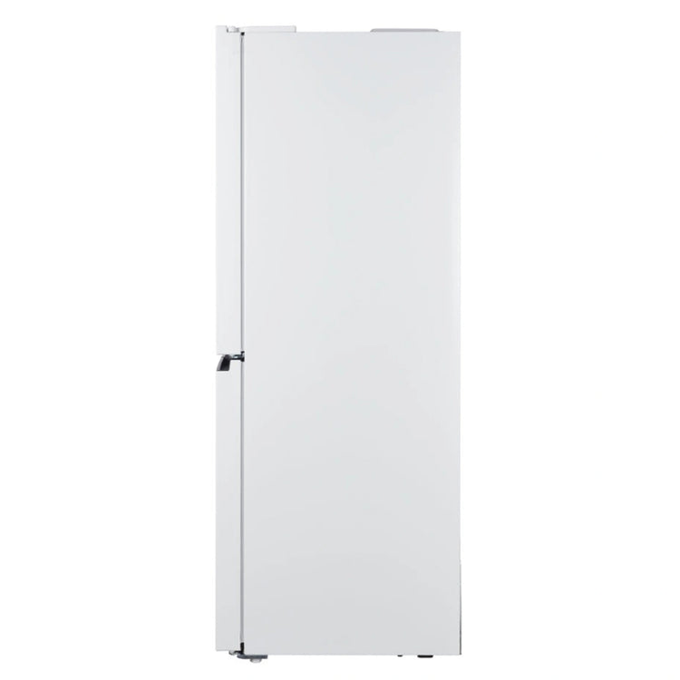 ChiQ 503L Quad Door Fridge - White Steel CCD499NWS, Side View