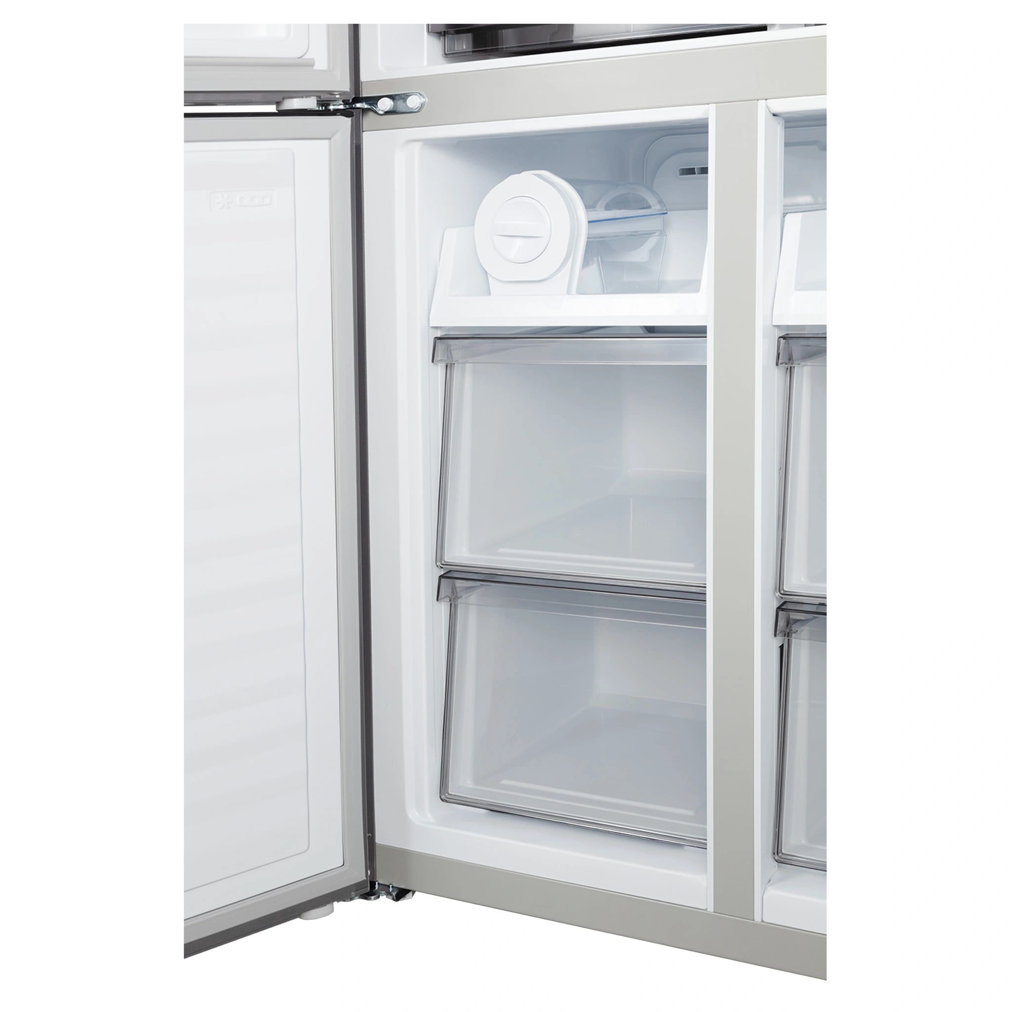 CHiQ 503L Silver Four Door Frost-Free Refrigerator CCD500NS, Left Freezer Zoom View