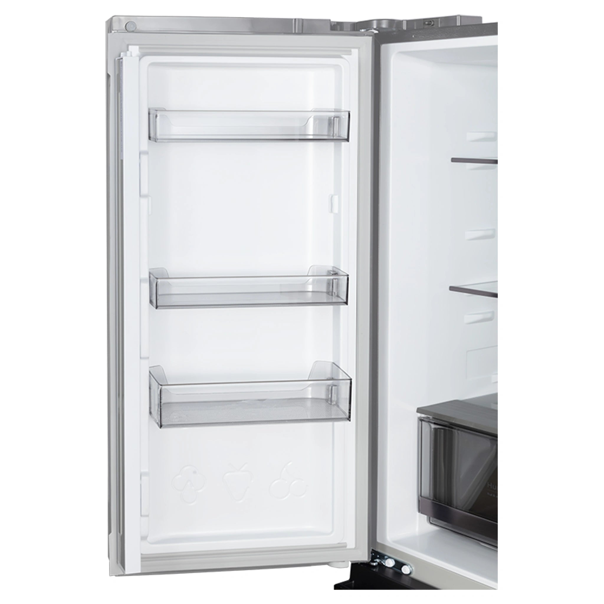 CHiQ 503L Silver Four Door Frost-Free Refrigerator CCD500NS, Left Fridge Door View
