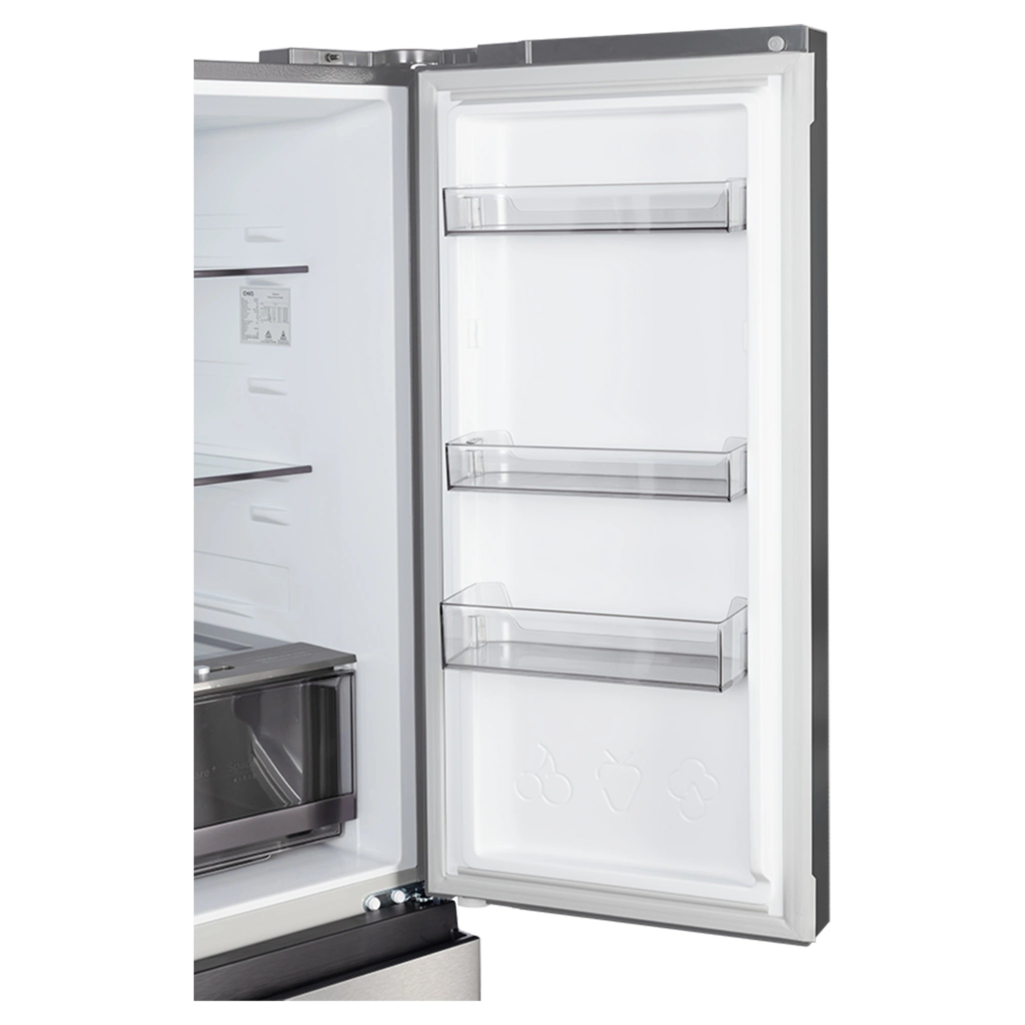 CHiQ 503L Silver Four Door Frost-Free Refrigerator CCD500NS, Right Fridge Door View