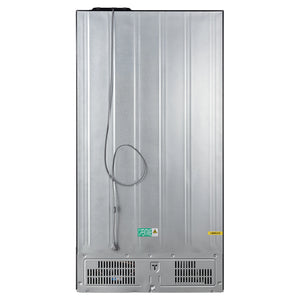 CHiQ 601L Silver French Door Frost-Free Refrigerator CCD596NS, Back Side View