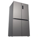 CHiQ 601L Silver French Door Frost-Free Refrigerator CCD596NS, Front Right Side View