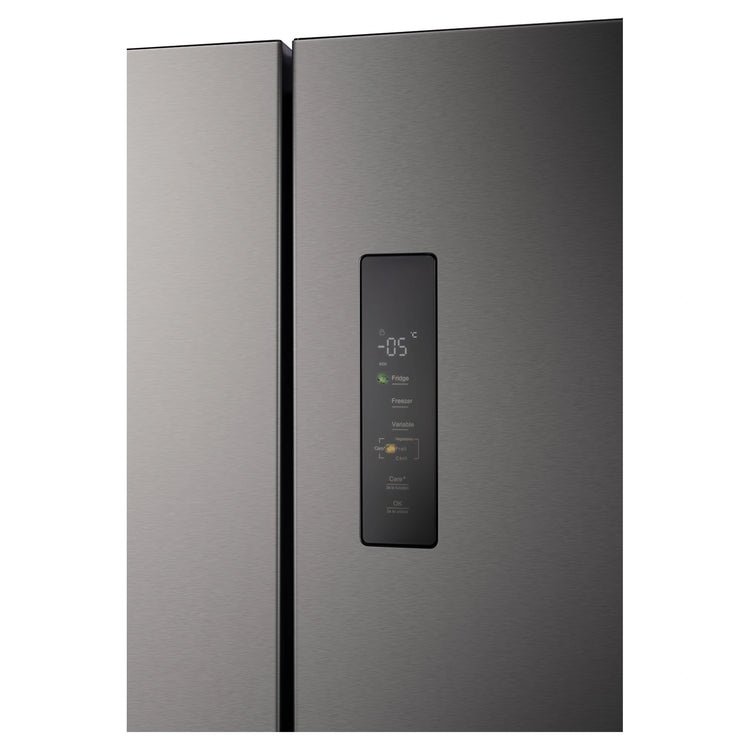 CHiQ 601L Silver French Door Frost-Free Refrigerator CCD596NS, Led Display View