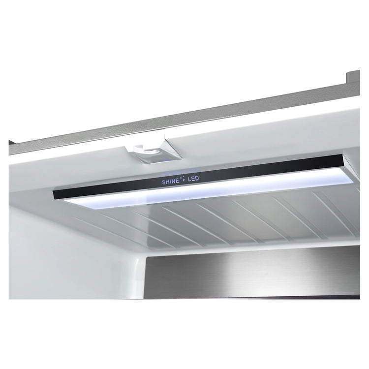 CHiQ 601L Silver French Door Frost-Free Refrigerator CCD596NS, Led Light View