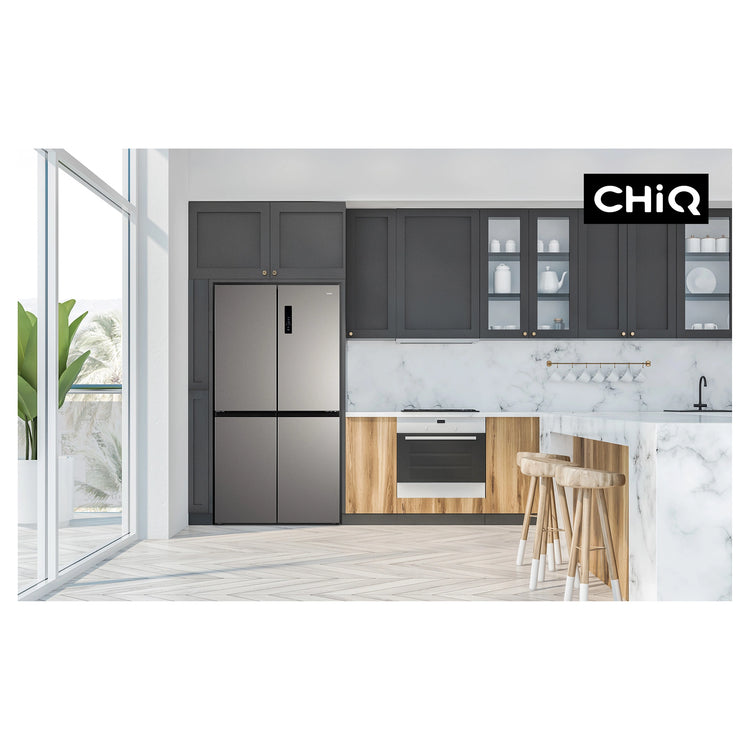 CHiQ 601L Silver French Door Frost-Free Refrigerator CCD596NS, Lifestyle View