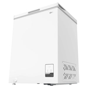 CHiQ 142L White Hybrid Chest Freezer CCF142WE, Bottom Right Angle View