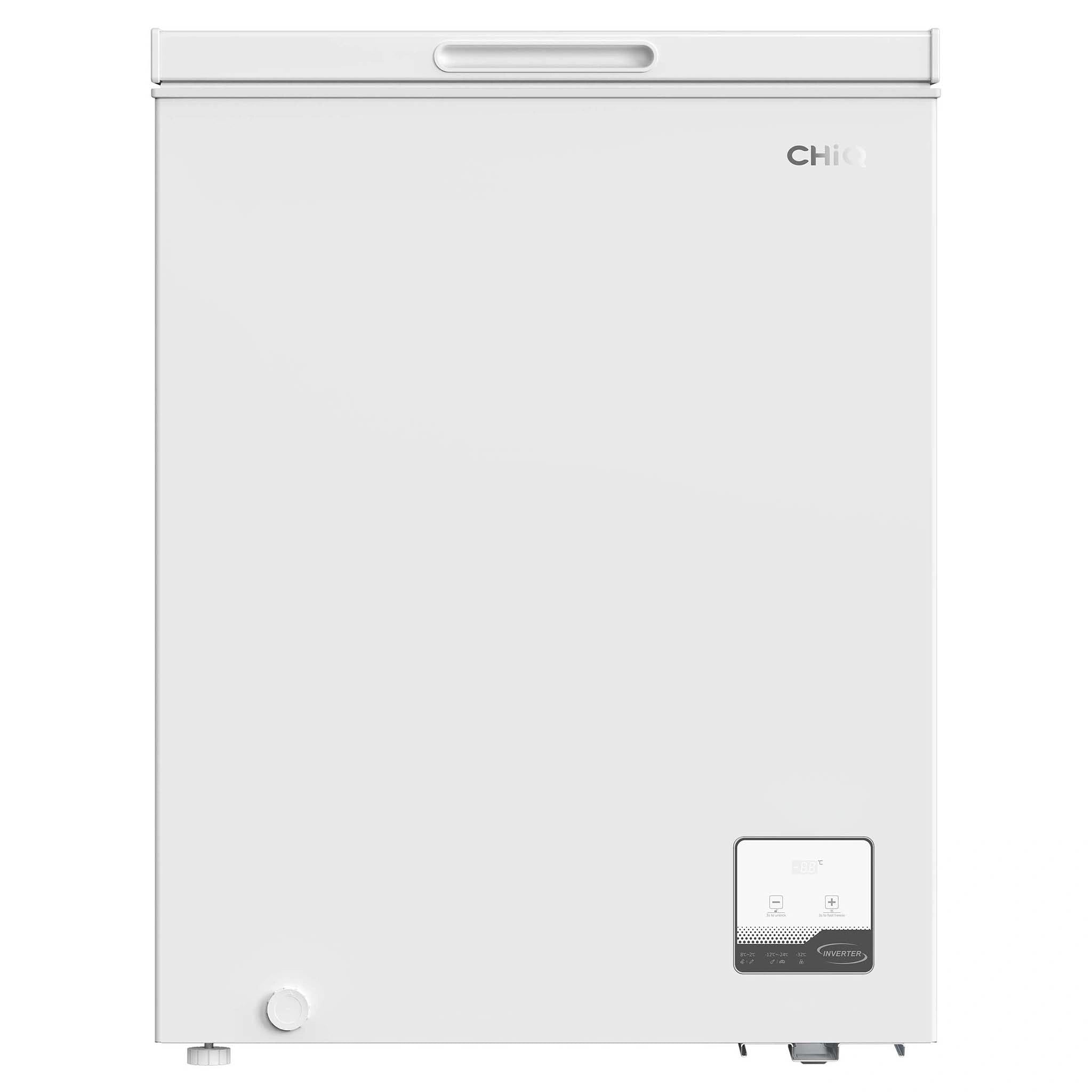 CHiQ 142L White Hybrid Chest Freezer CCF142WE, Close Door Front View