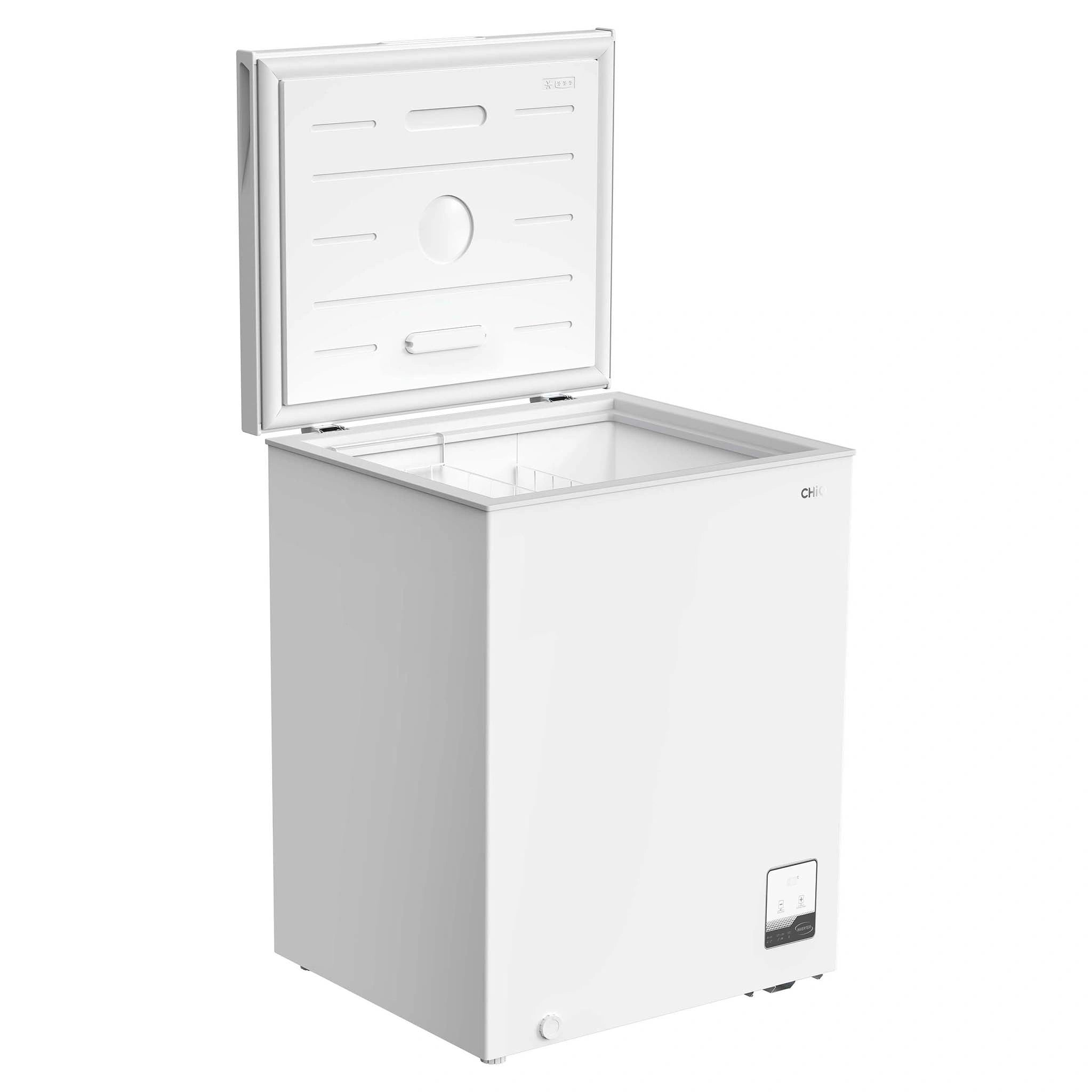 CHiQ 142L White Hybrid Chest Freezer CCF142WE, Open Door View