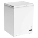 CHiQ 142L White Hybrid Chest Freezer CCF142WE, Right Angle Close Door View