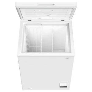 CHiQ 142L White Hybrid Chest Freezer CCF142WE, Top Open Door View