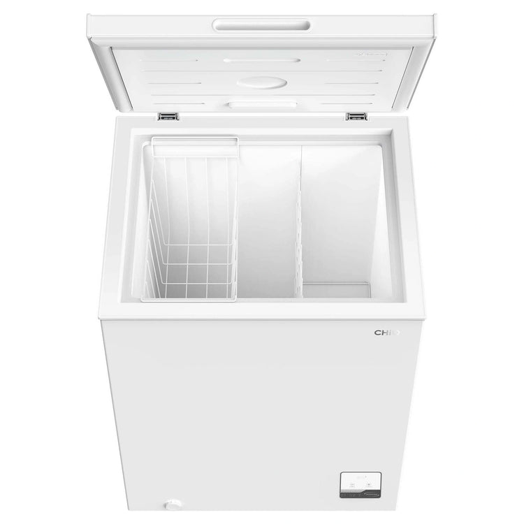 CHiQ 142L White Hybrid Chest Freezer CCF142WE, Top Open Door View