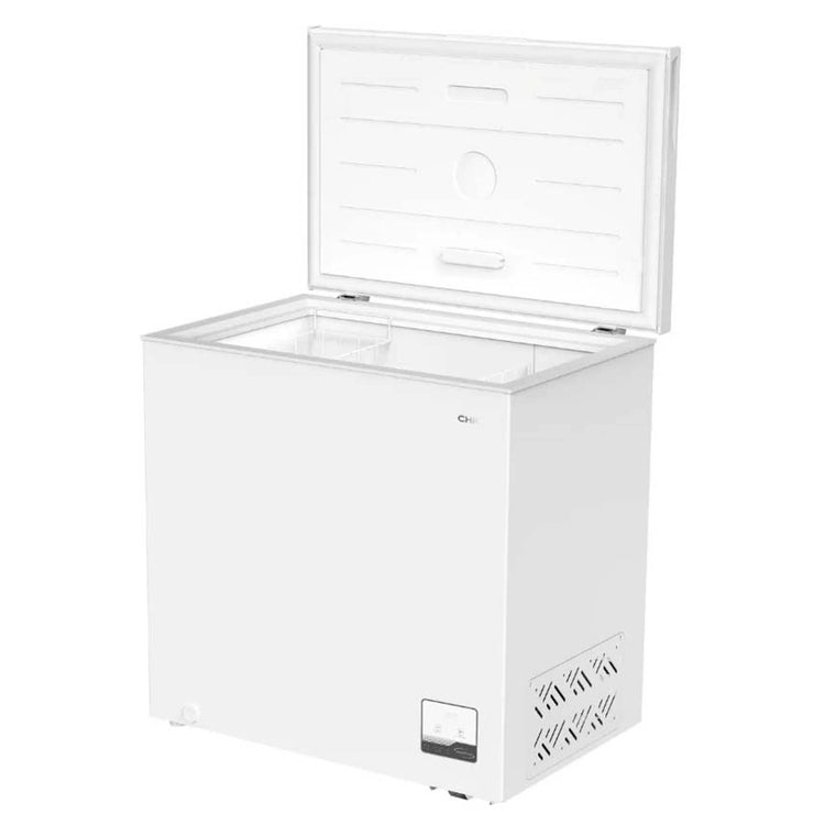 CHiQ 199L White Hybrid Chest Freezer CCF199WE, Left Angle View