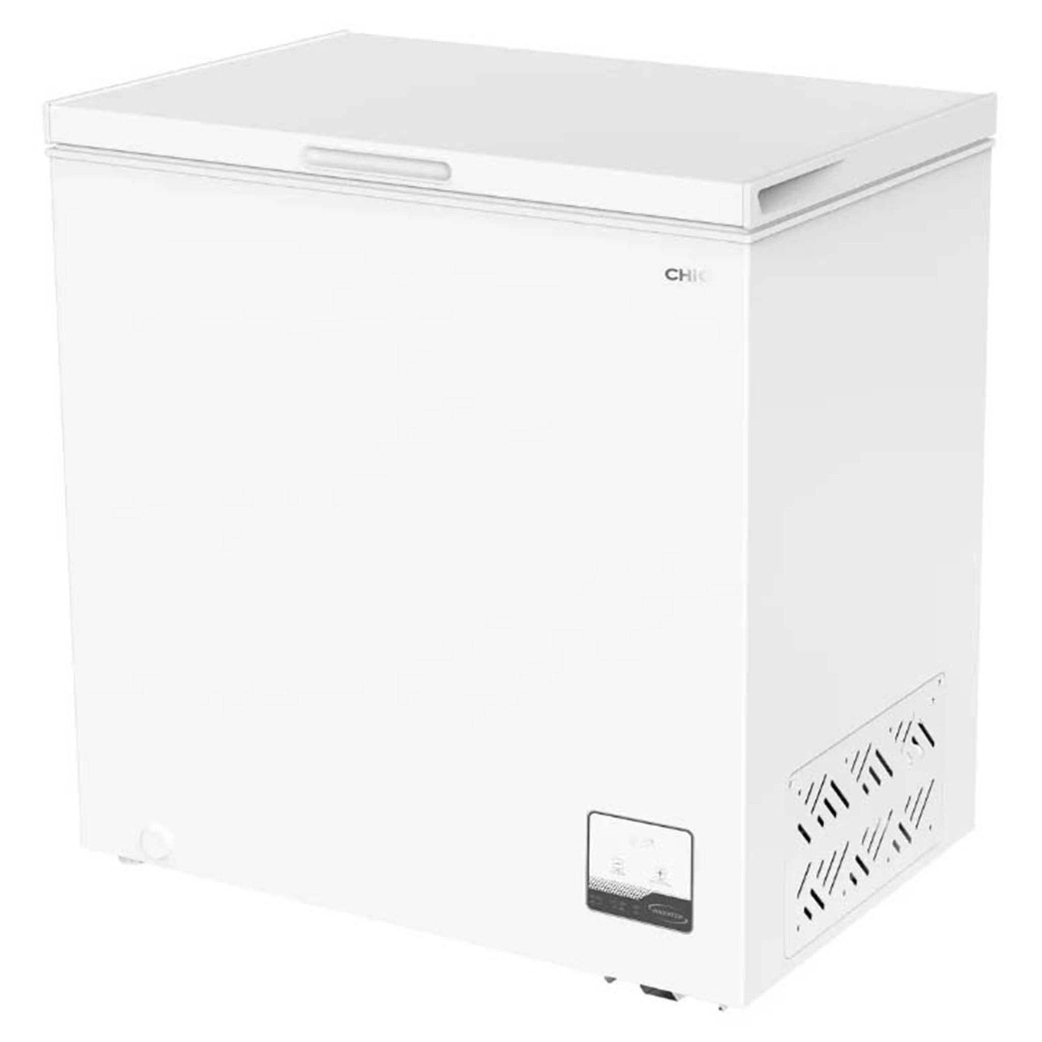 CHiQ 199L White Hybrid Chest Freezer CCF199WE, Left Side View