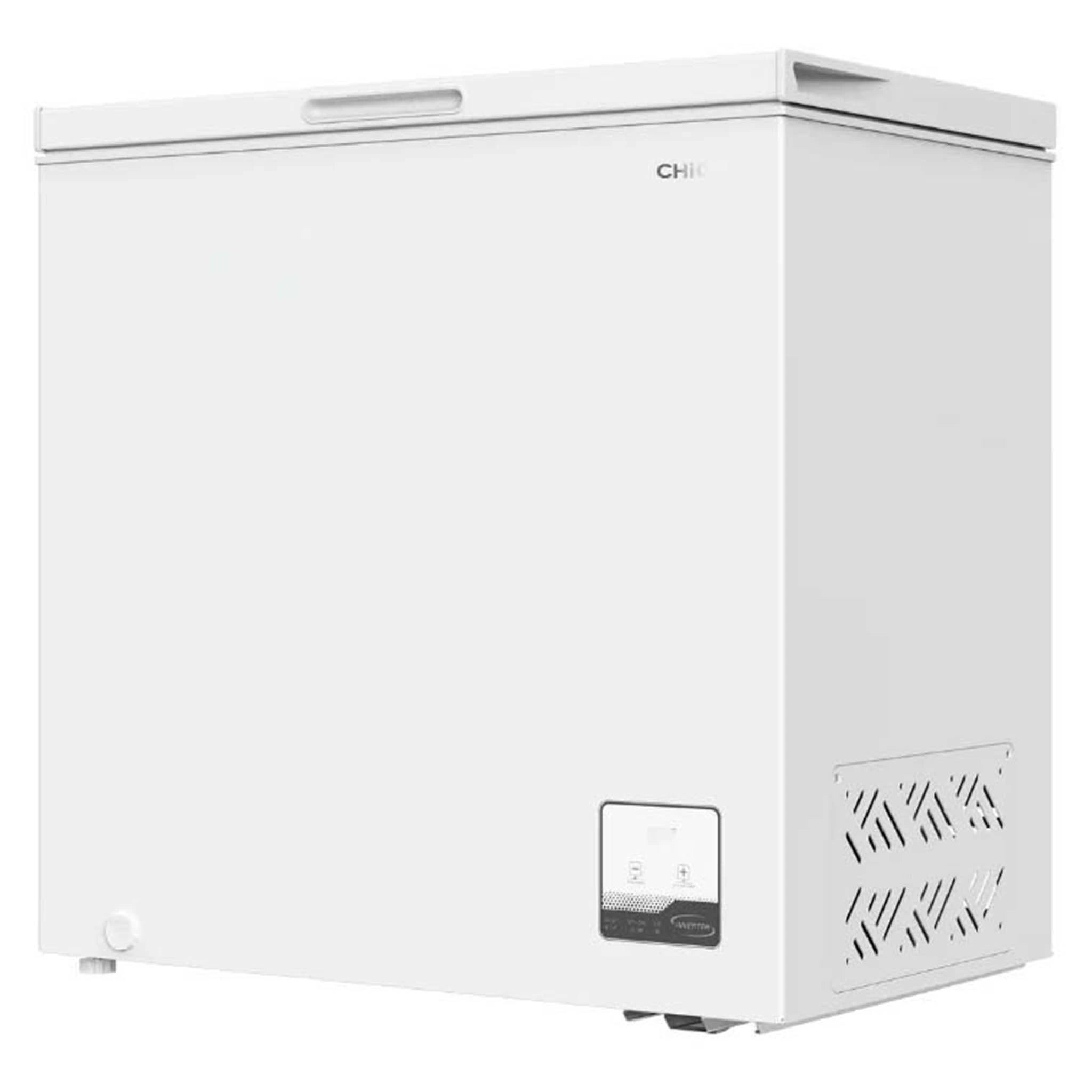 CHiQ 199L White Hybrid Chest Freezer CCF199WE, Right Front View