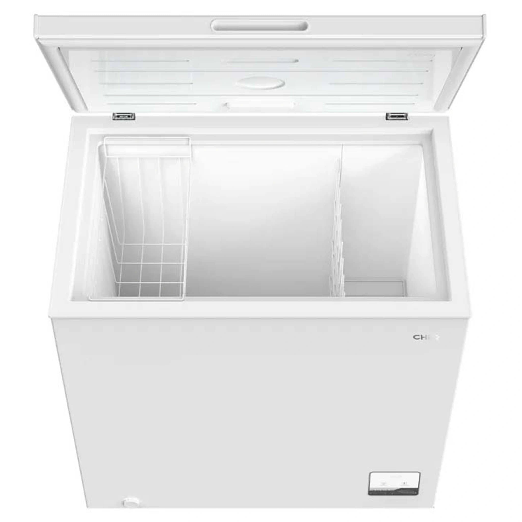 CHiQ 199L White Hybrid Chest Freezer CCF199WE, Top View