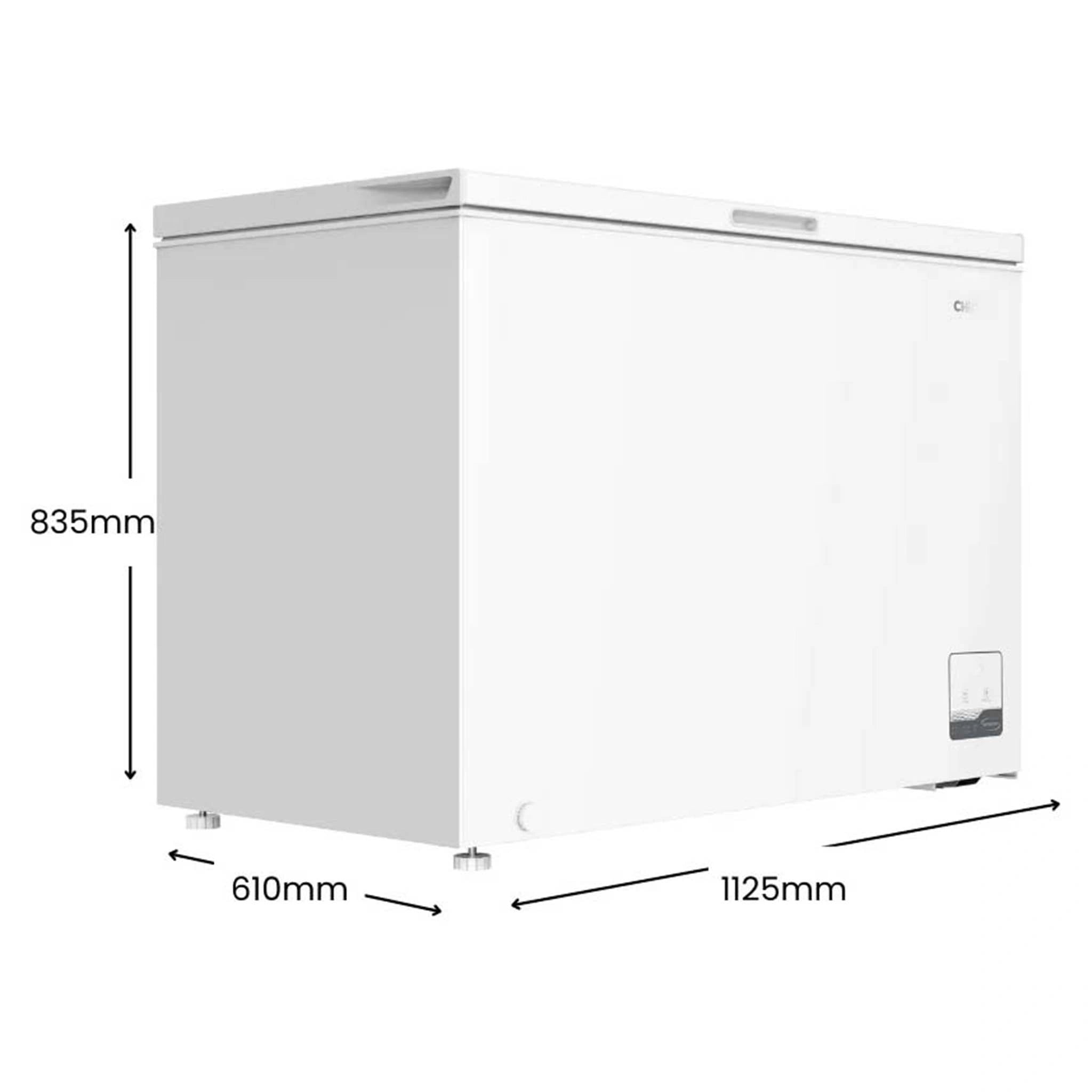 CHiQ 299L White Hybrid Chest Freezer CCF299WE, Dimensions View