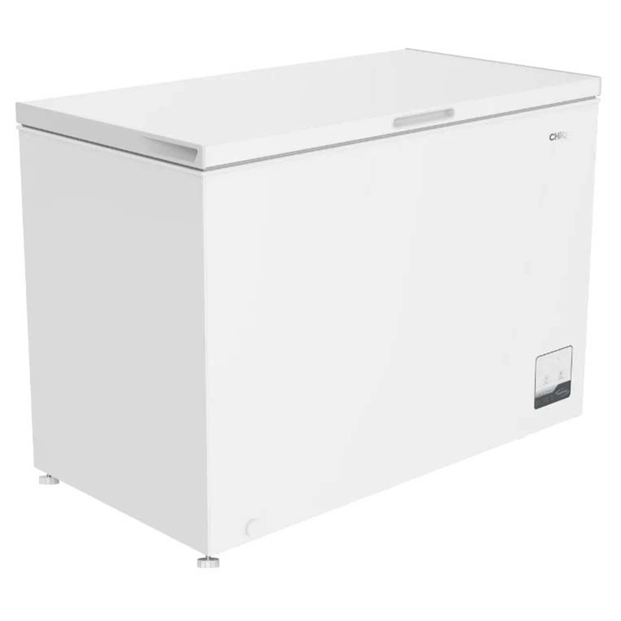CHiQ 299L White Hybrid Chest Freezer CCF299WE, Front Side View