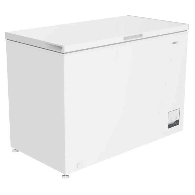 CHiQ 299L White Hybrid Chest Freezer CCF299WE, Front Side View