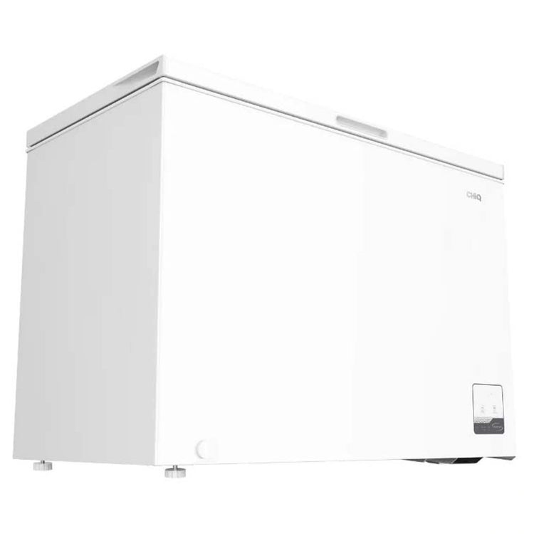 CHiQ 299L White Hybrid Chest Freezer CCF299WE, Left Angle View