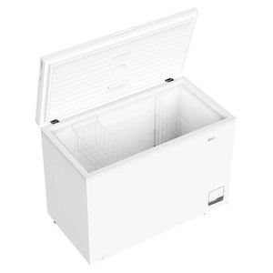 CHiQ 299L White Hybrid Chest Freezer CCF299WE, Right Angle View
