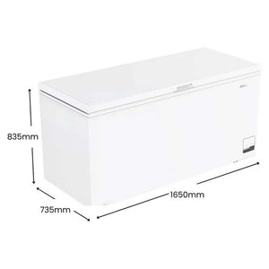 CHiQ 500L White Hybrid Chest Freezer CCF500WE, Dimensions View