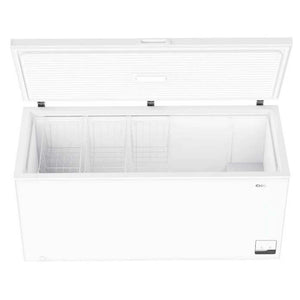 CHiQ 500L White Hybrid Chest Freezer CCF500WE, Door Open View