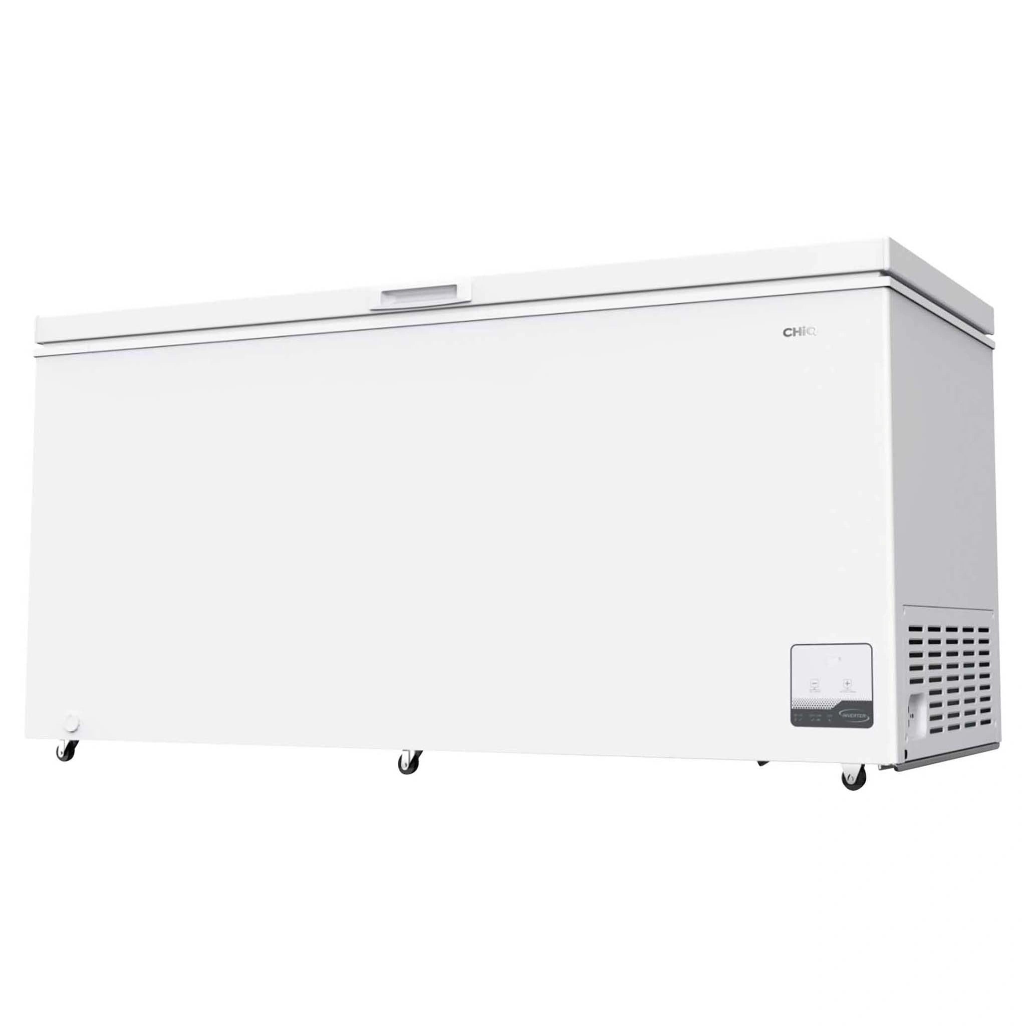 CHiQ 500L White Hybrid Chest Freezer CCF500WE, Front Left Angle Door Close View