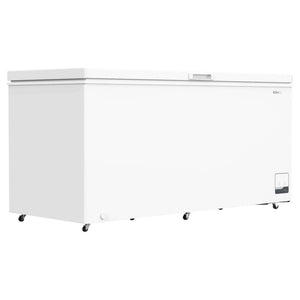 CHiQ 500L White Hybrid Chest Freezer CCF500WE, Front Right Angle View