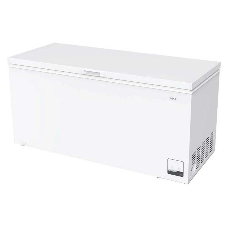 CHiQ 500L White Hybrid Chest Freezer CCF500WE, Left Angle Door Close View